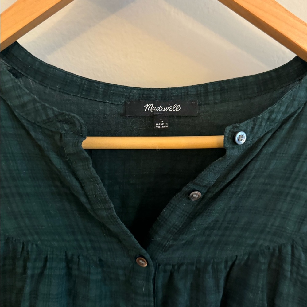 Madewell Dark Green Blouse